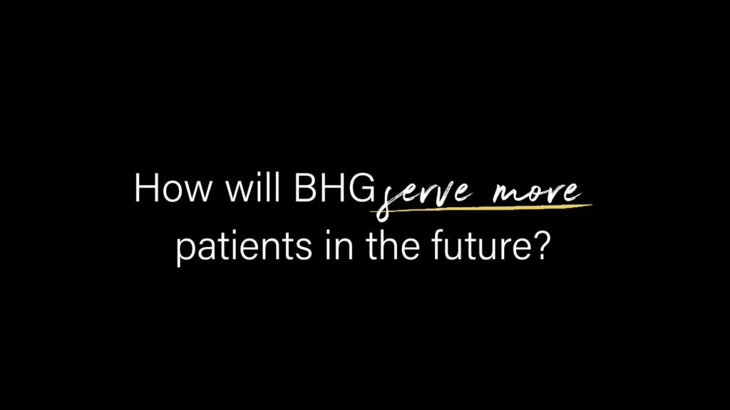BHG leadership explaining plans to expand patient access, increase treatment capacity, and enhance behavioral health and addiction recovery services for future patients.