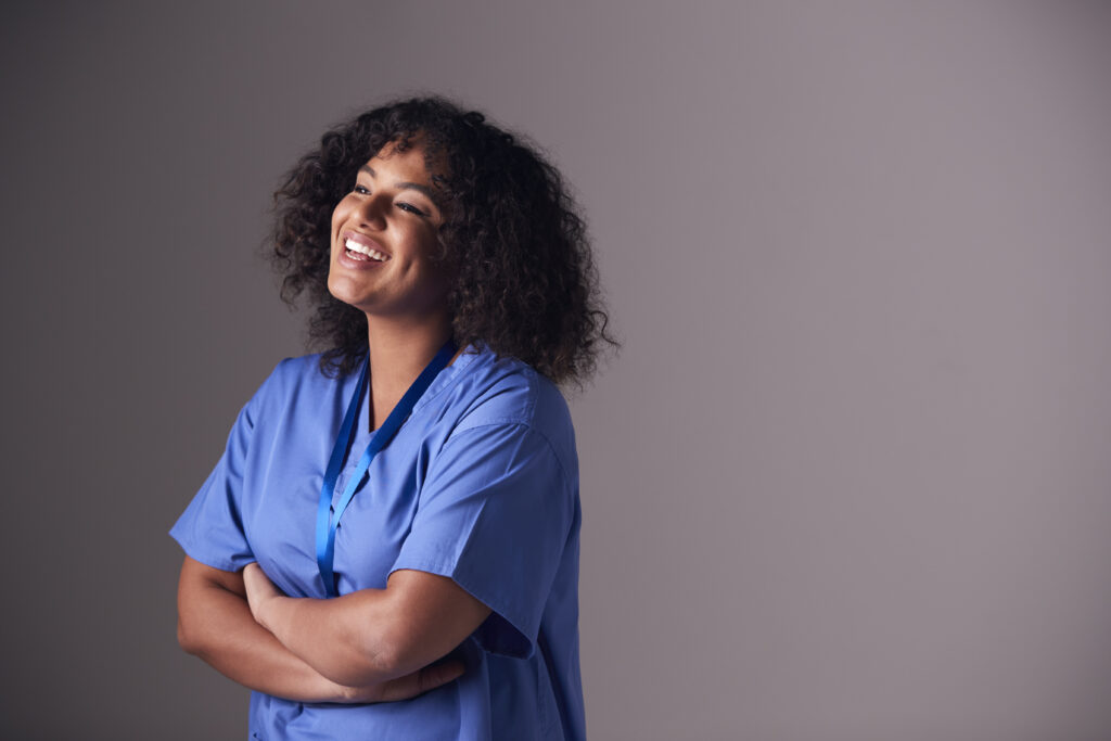 Behavioral health female nurse finishing early shift to maintain work life balance at BHG