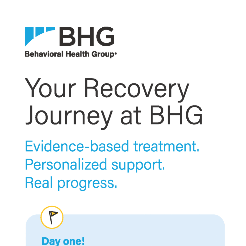 Thumbnail of the Patient Recovery Journey brochure that explains the evidence-based treatment that BHG offers.