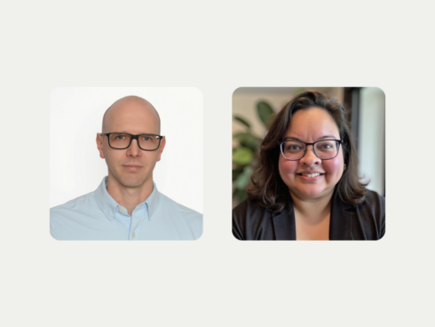 An image of Dr. Nathan Mullins and Dr. Melinda Turner, webinar speakers on treating opioid use disorder in pregnancy.